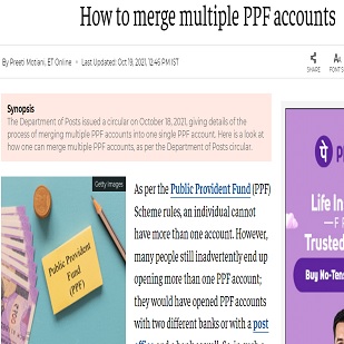 How to merge multiple PPF accounts