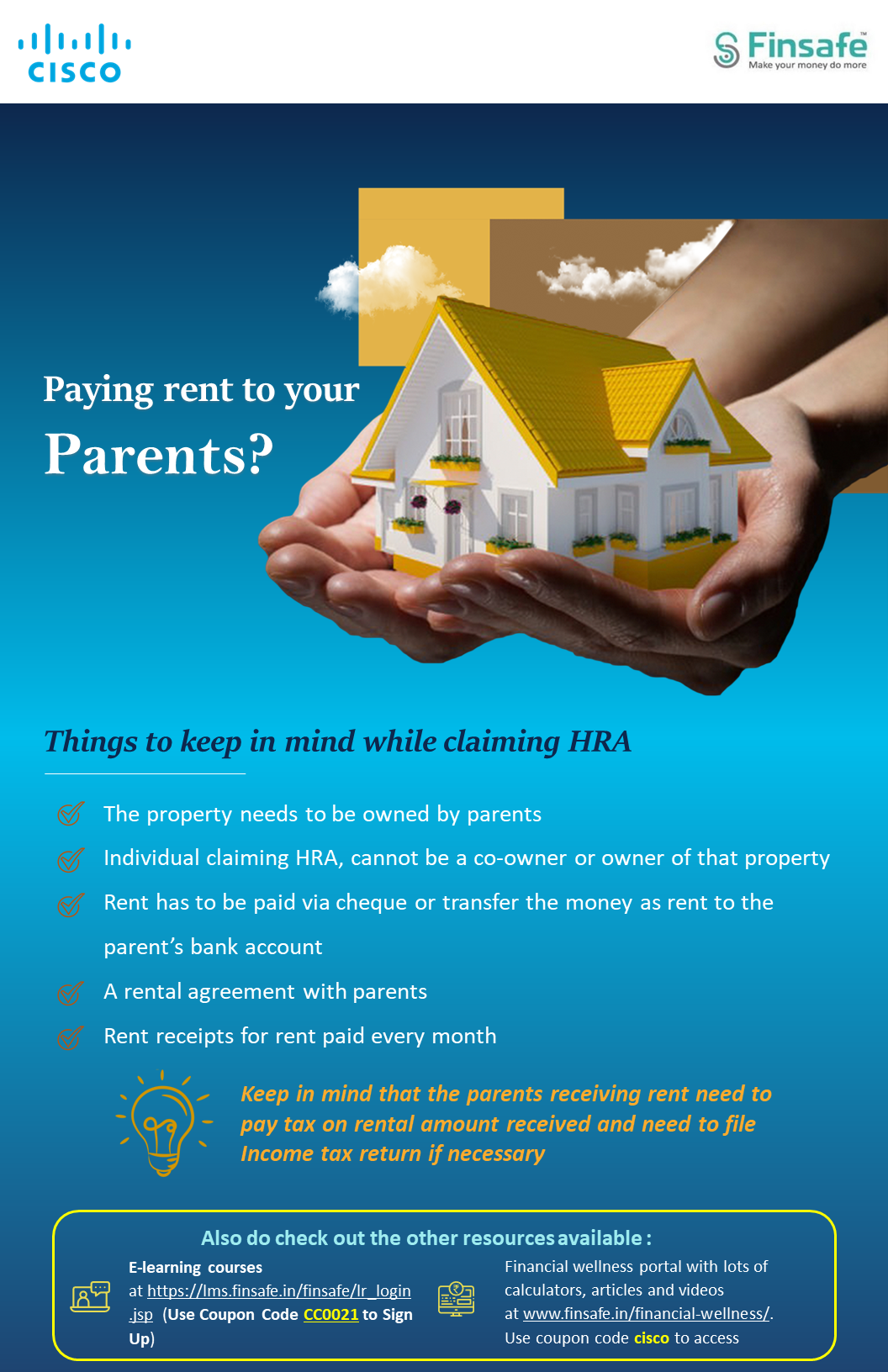 Week 2 - Paying rent to Parents- cisco