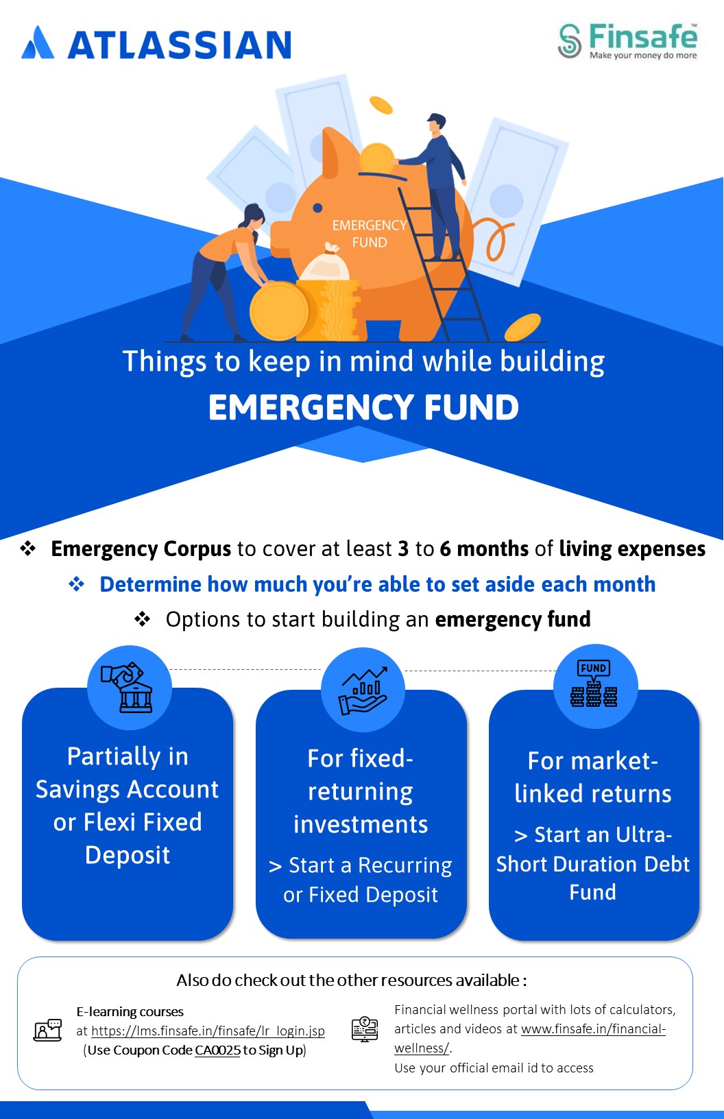 Week 2- Things to keep in Mind while building EMERGENCY FUND- atlassian