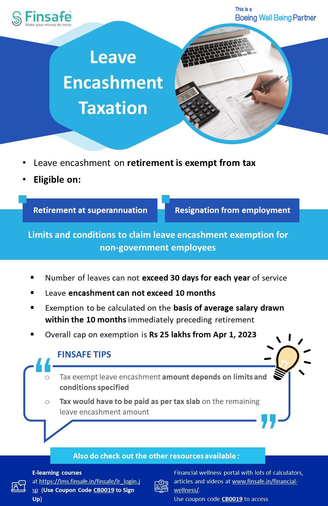 Week 2- Leave Encashment Taxation- boeing