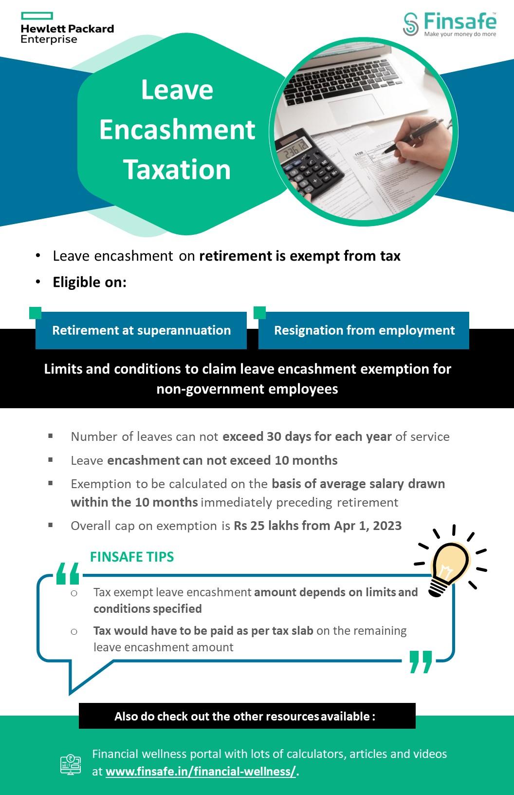 Week 2- Leave Encashment Taxation- hpe