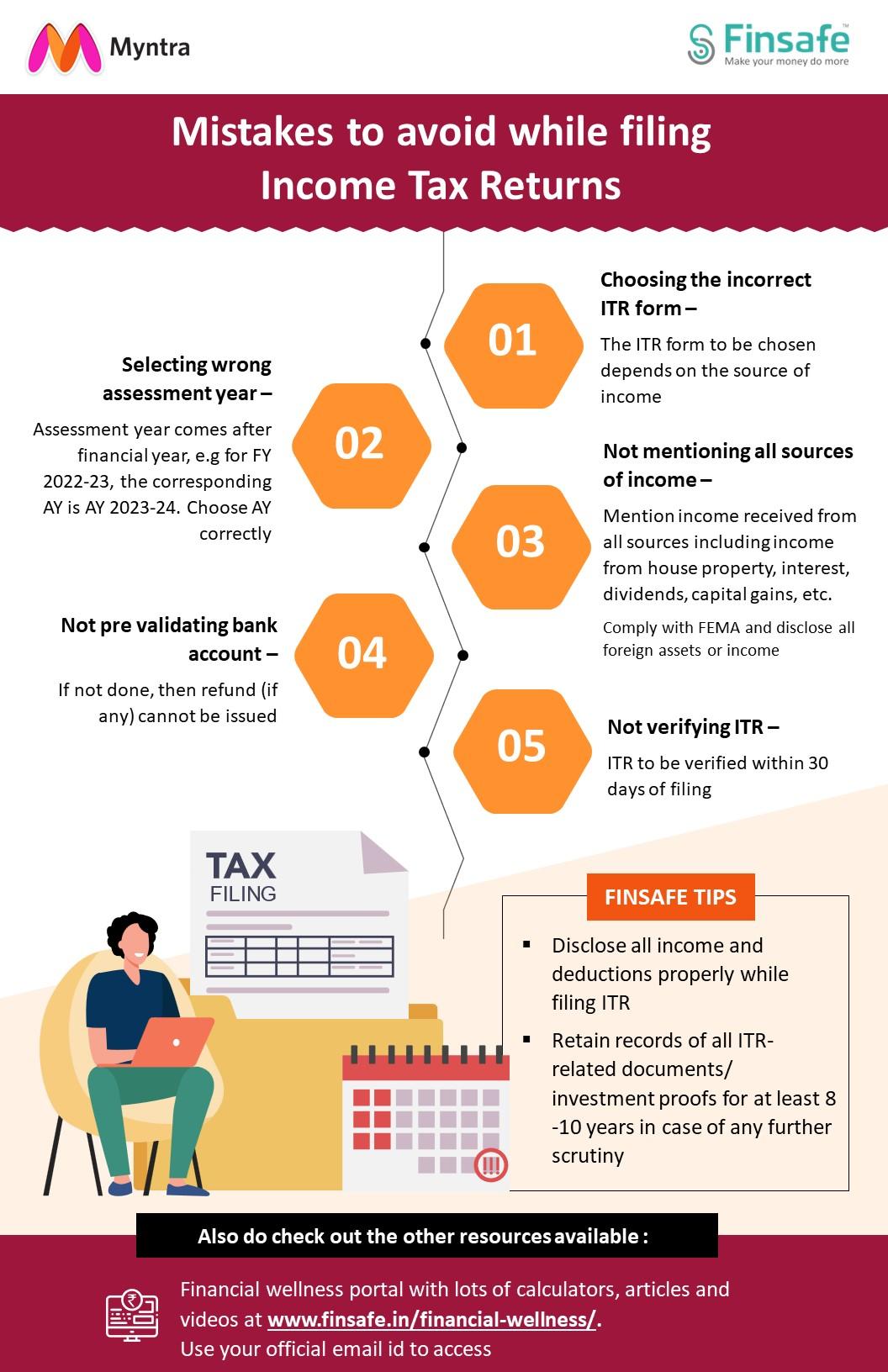 Week 1- Mistakes to avoid while filing Income Tax Returns-myntra