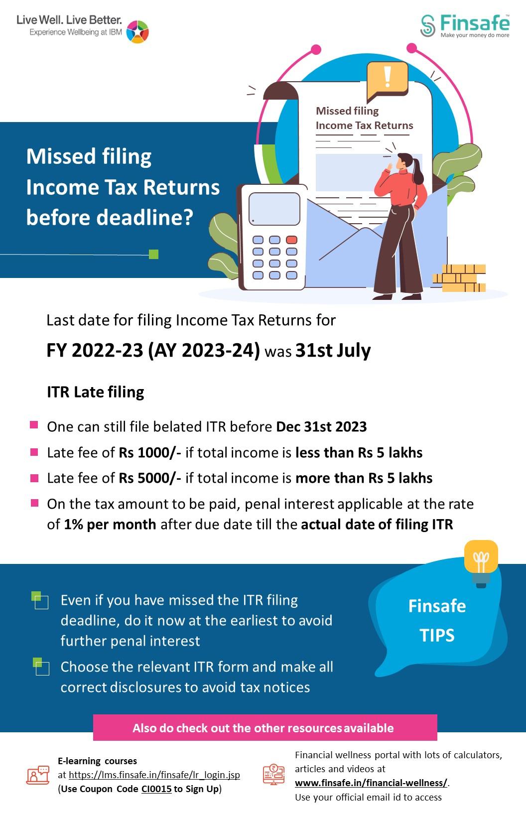 Week 1- Missed filing Income Tax Returns before deadline-ibm