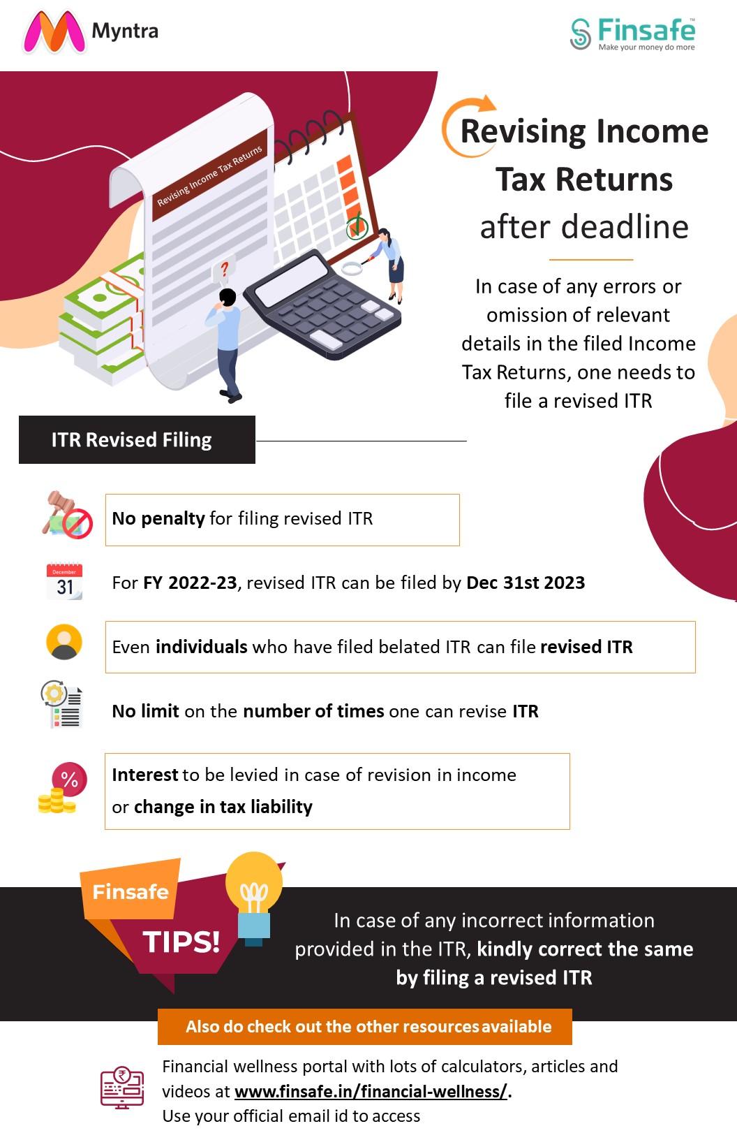 Week 2-Revising Income Tax Returns after deadline- Myntra