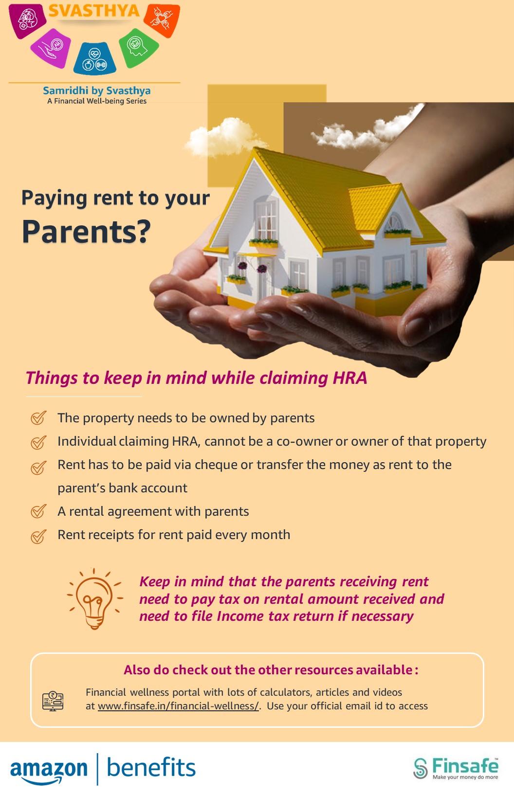 Week 2 - Paying rent to Parents