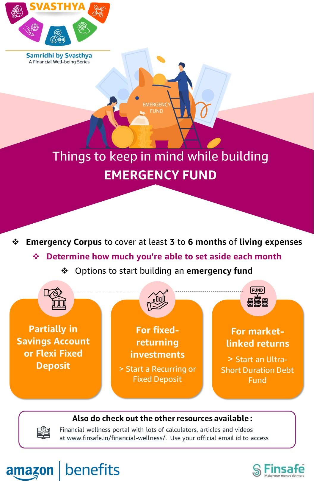 Week 2- Things to keep in mind while building EMERGENCY FUND