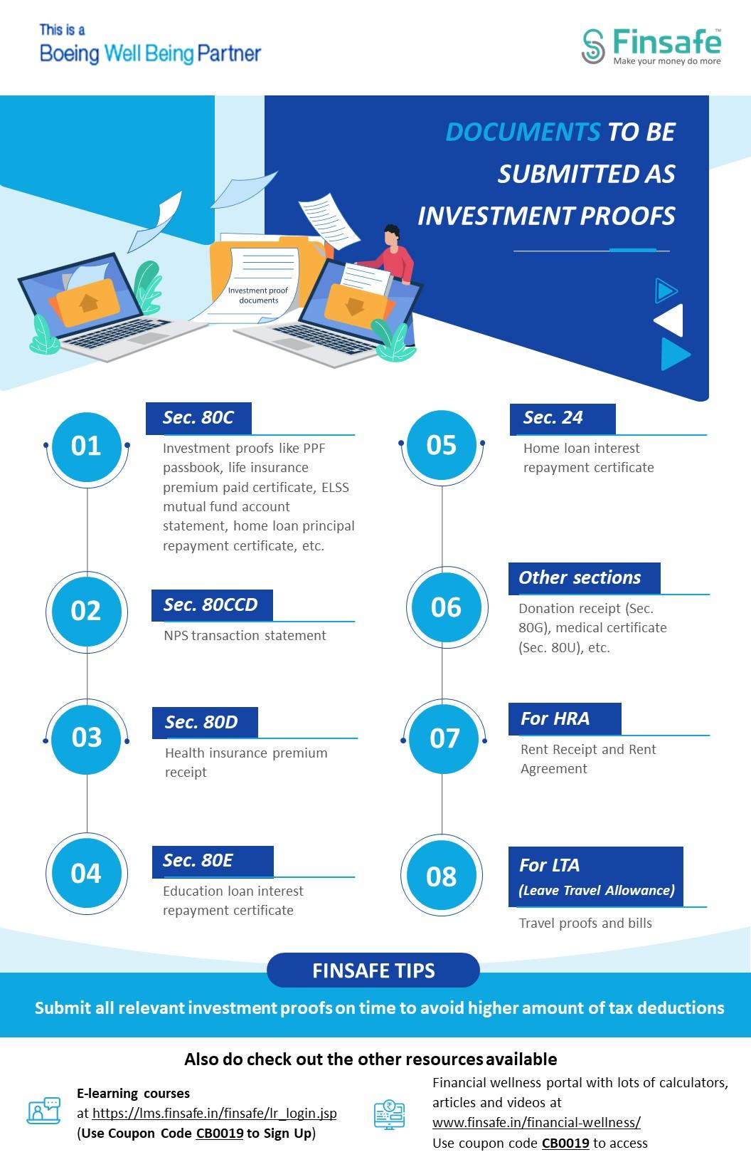 Week 1- Documents to be submitted as investment proofs- boeing