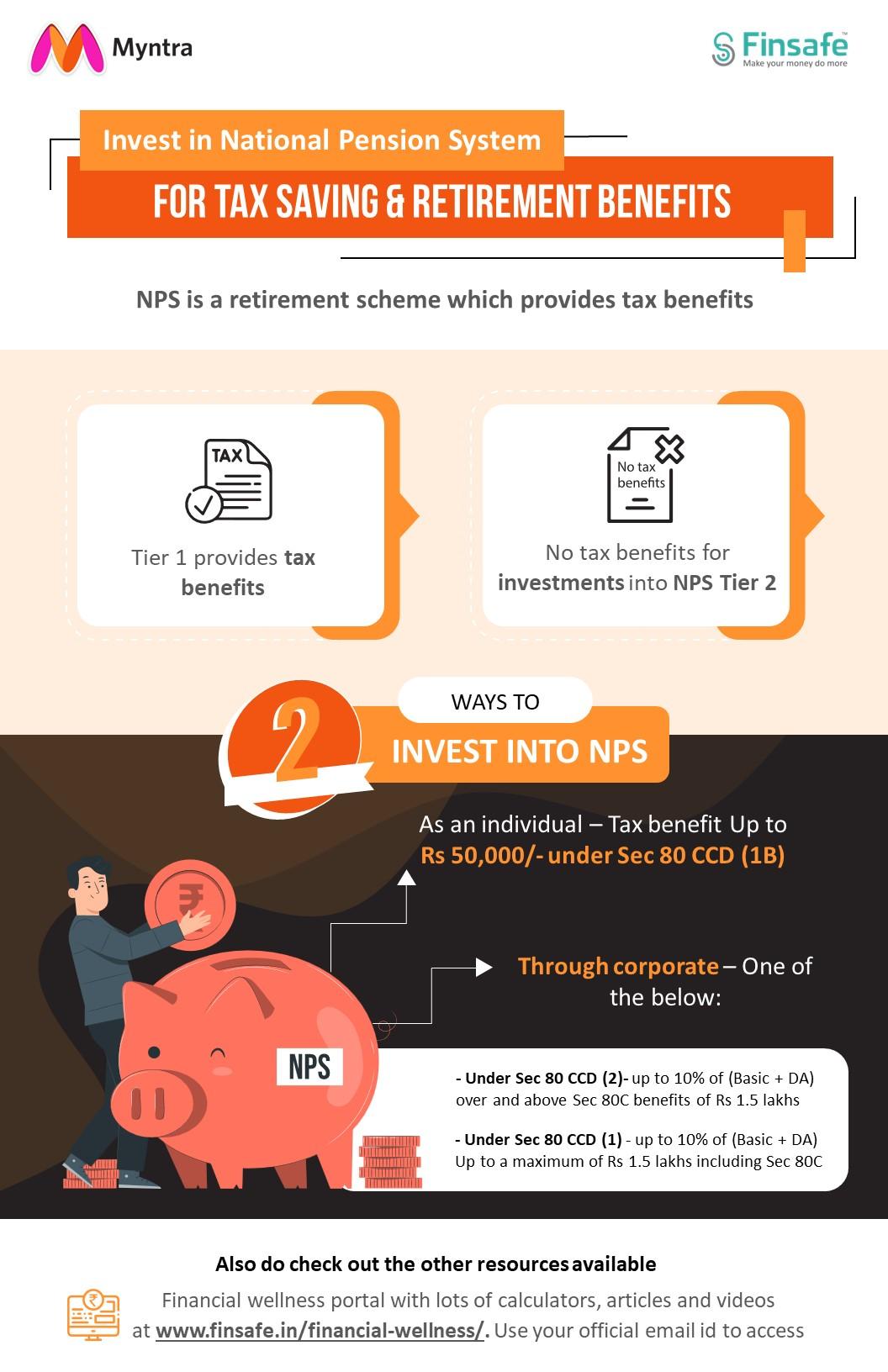 Week 2 - Invest in National Pension System for tax saving & retirement benefits- myntra