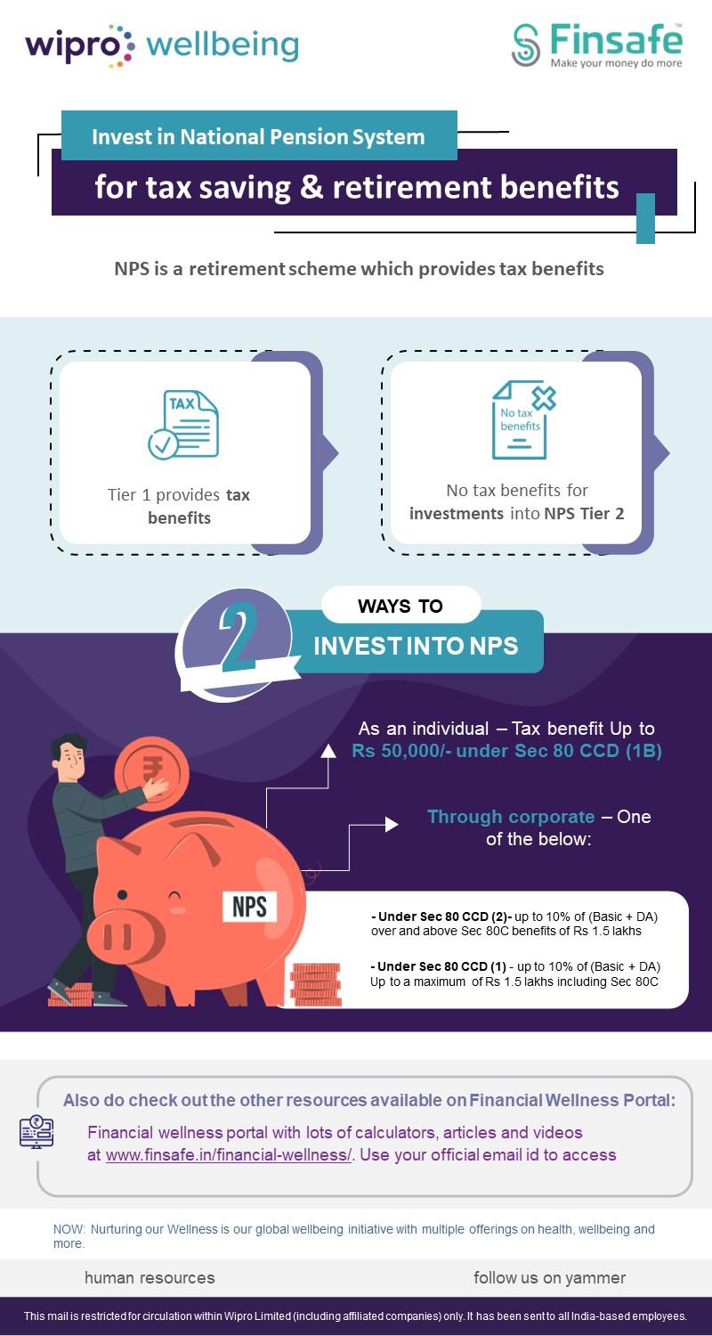 Week 2- Invest in National Pension System for tax saving & retirement benefits- wipro