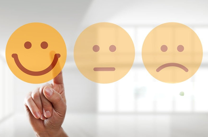 Customer feedback emoji cards
